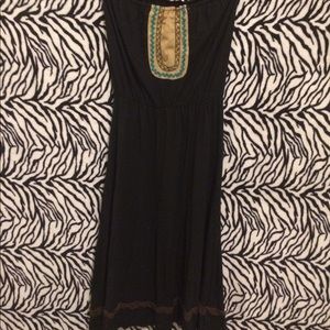 Vintage Boho Black Tube Dress